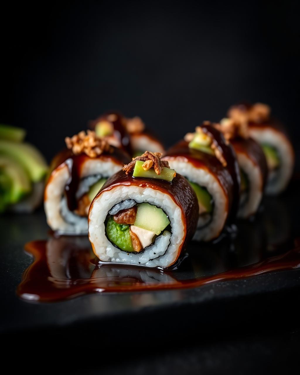 Dragon roll on slate